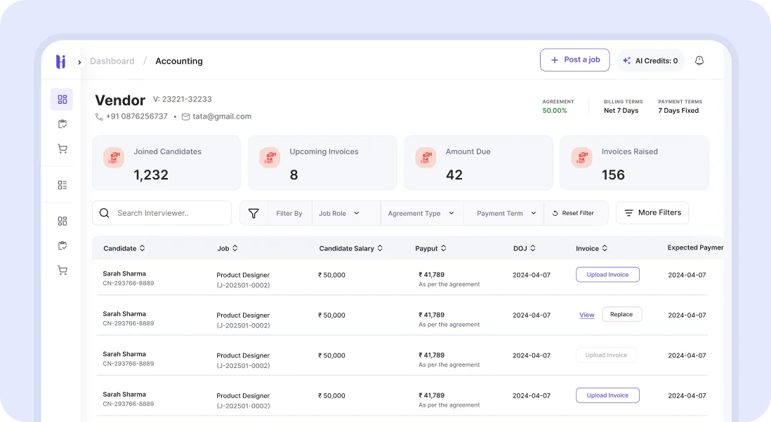 Transparent billing and payouts