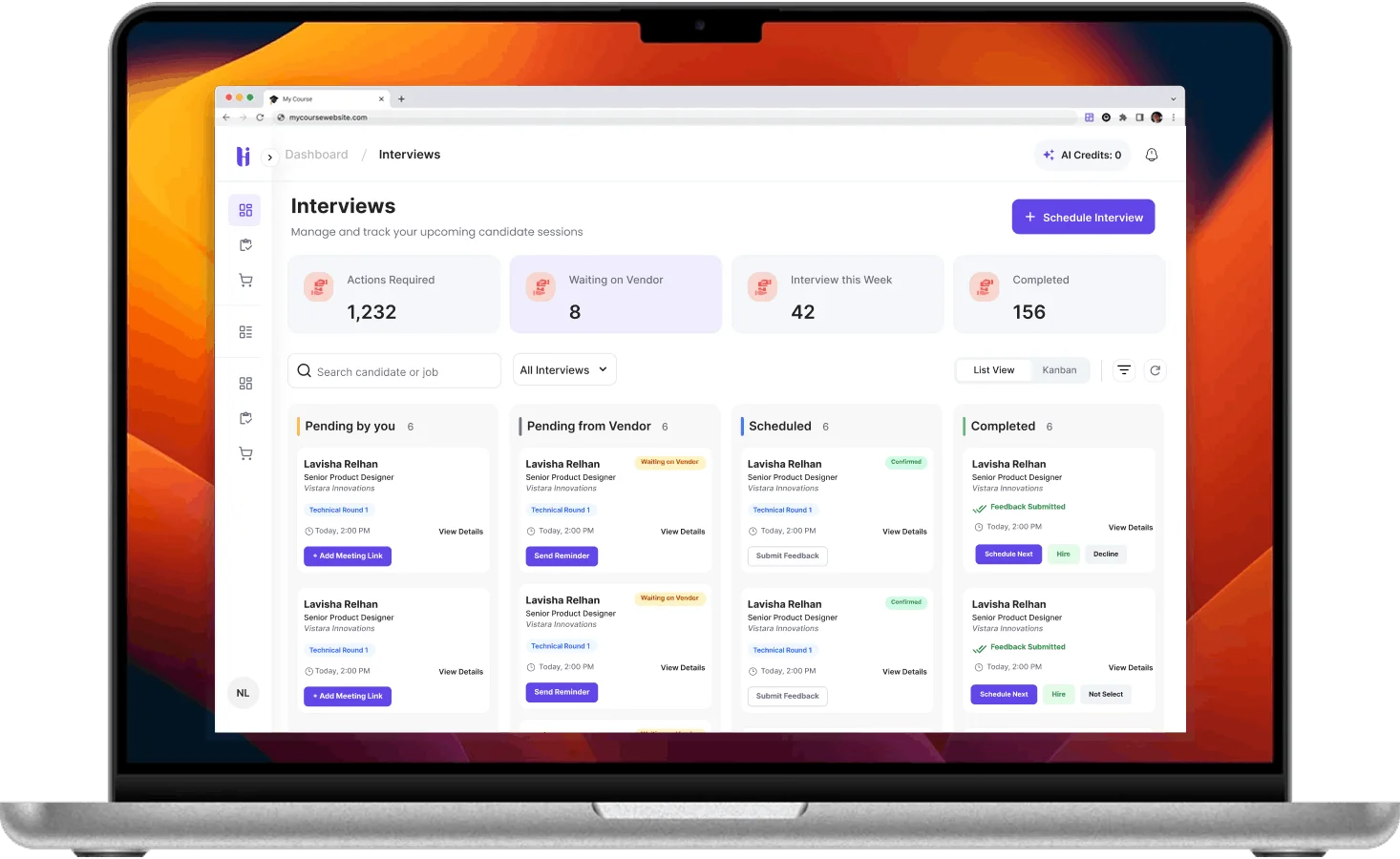 Interviews Are Managed