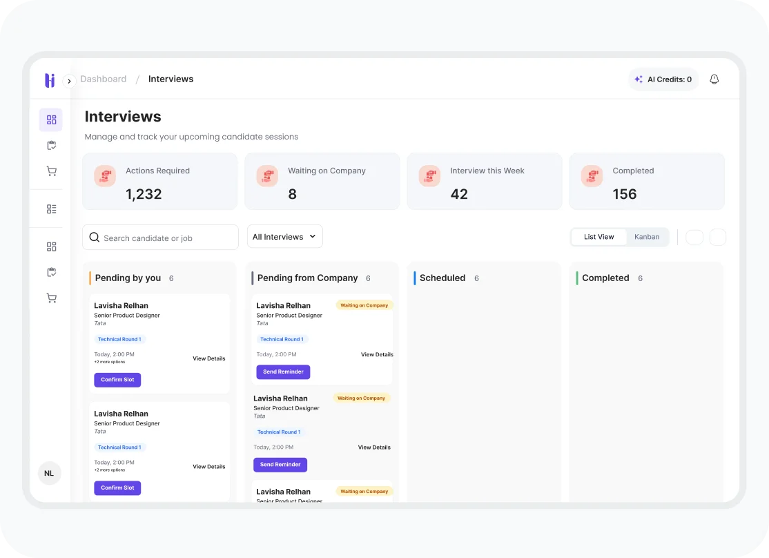 Track Interviews & Decisions 